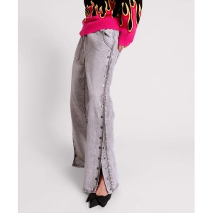 Oneteaspoon Slate Acid Roadhouse Wide Leg Drawstring Τζιν Παντελόνι