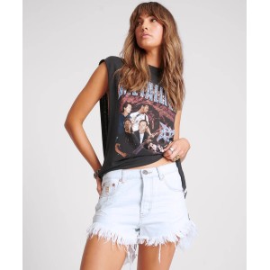 Oneteaspoon Bel Air Outlaws Mid Waist Τζιν Σορτς