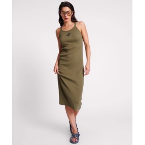 Oneteaspoon Rib Singlet Khaki One Teaspoon Midi Φόρεμα