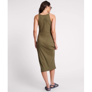 Oneteaspoon Rib Singlet Khaki One Teaspoon Midi Φόρεμα