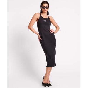 Oneteaspoon Rib Singlet Washed Black One Teaspoon Midi Φόρεμα
