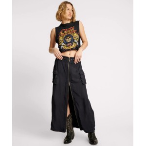 Oneteaspoon Washed Black Tencel Parachute Φούστα