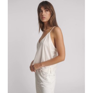 Oneteaspoon Deep V Front Singlet White Μπλούζα