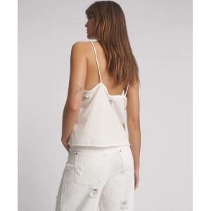 Oneteaspoon Deep V Front Singlet White Μπλούζα