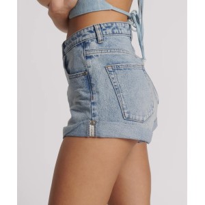 Oneteaspoon Bandits High Waist Hendrixe Blue Denim Σορτς