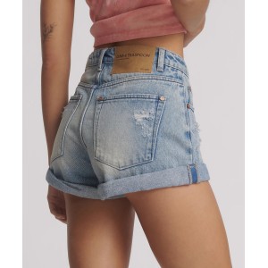 Oneteaspoon Bandits High Waist Messed Up Salty Dog Blue Denim Σορτς