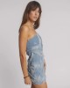 Oneteaspoon Strapless Tube Star Blue Halo Denim Mini Φόρεμα