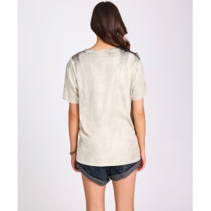 Oneteaspoon Beaming Heart Boyfriend Tee White & Black Μπλούζα Oneteaspoon Beaming Heart Boyfriend Tee White & Black Μπλούζα