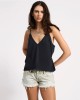 Oneteaspoon Deep V Front Singlet Black Μπλούζα Oneteaspoon Deep V Front Singlet Black Μπλούζα