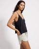Oneteaspoon Deep V Front Singlet Black Μπλούζα Oneteaspoon Deep V Front Singlet Black Μπλούζα