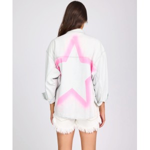 Oneteaspoon Daria Hand-Sprayed Denim Shacket Bel Air Blue Τζάκετ