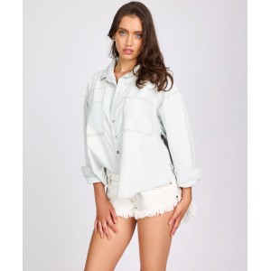 Oneteaspoon Daria Hand-Sprayed Denim Shacket Bel Air Blue Τζάκετ