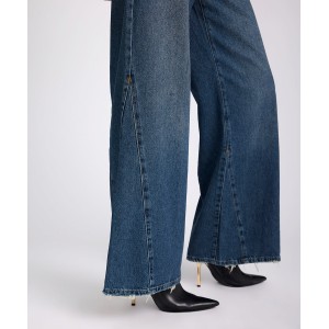 Oneteaspoon Cruisers Mid Waist Bootcut Flare Denim Jeans Colorado Blue Παντελόνι