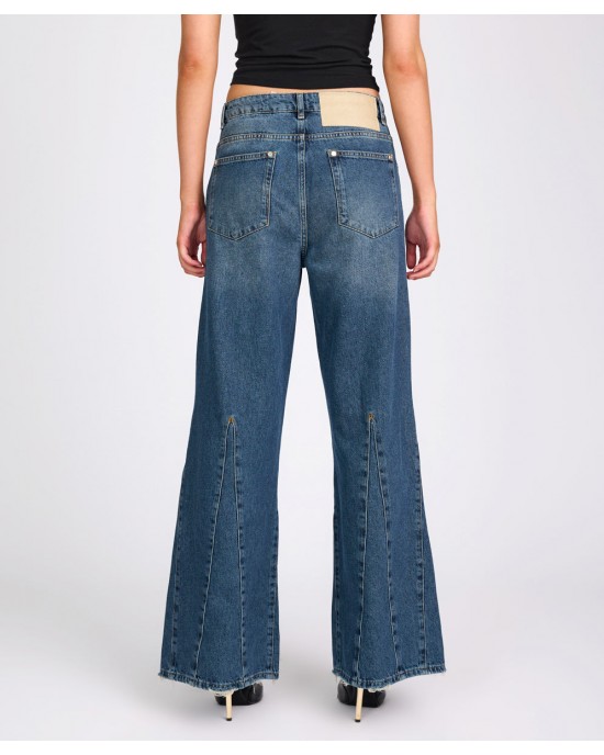Oneteaspoon Cruisers Mid Waist Bootcut Flare Denim Jeans Colorado Blue Παντελόνι