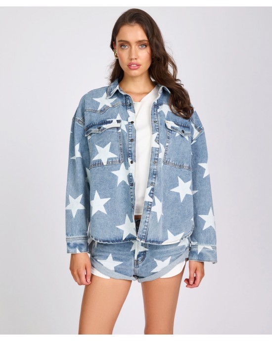 Oneteaspoon Daria Denim Shacket Starwash Τζάκετ