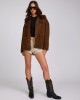 Oneteaspoon Longline Denim Jacket Cheetah Print Τζάκετ