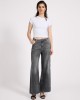 Oneteaspoon Cruisers Mid Waist Bootcut Flare Denim Jeans Charcoal Grey Παντελόνι