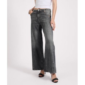 Oneteaspoon Cruisers Mid Waist Bootcut Flare Denim Jeans Charcoal Grey Παντελόνι