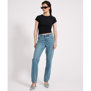 Oneteaspoon Austins Mid Waist Relaxed Straight Leg Jeans Blue Crush Παντελόνι