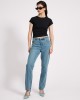 Oneteaspoon Austins Mid Waist Relaxed Straight Leg Jeans Blue Crush Παντελόνι