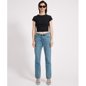 Oneteaspoon Austins Mid Waist Relaxed Straight Leg Jeans Blue Crush Παντελόνι