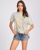 Oneteaspoon Shadow Star Boyfriend Tee Cream Μπλούζα Oneteaspoon Shadow Star Boyfriend Tee Cream Μπλούζα