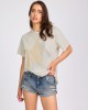 Oneteaspoon Shadow Star Boyfriend Tee Cream Μπλούζα Oneteaspoon Shadow Star Boyfriend Tee Cream Μπλούζα