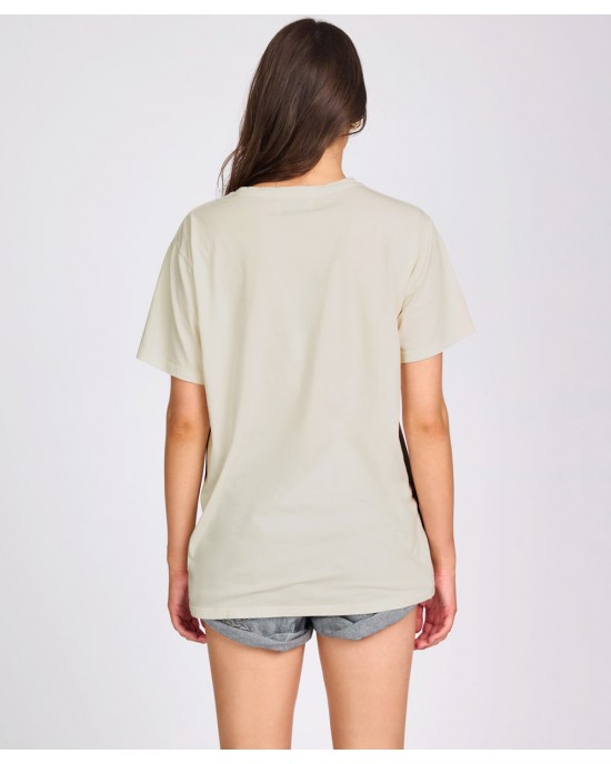 Oneteaspoon Shadow Star Boyfriend Tee Cream Μπλούζα Oneteaspoon Shadow Star Boyfriend Tee Cream Μπλούζα