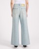 Oneteaspoon Love Machines Mid Waist Super Wide Leg Denim Jeans Blue Sparkle Παντελόνι