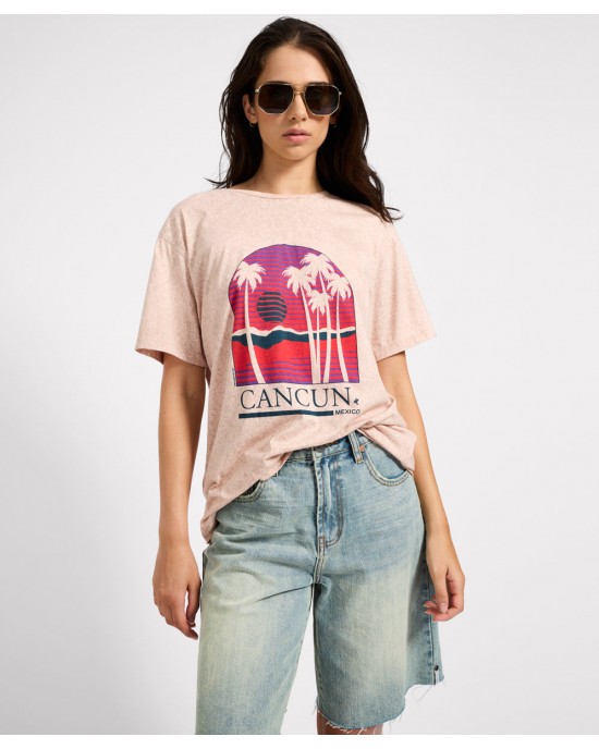 Oneteaspoon Cancun Boyfriend Tee Stone Μπλούζα Oneteaspoon Cancun Boyfriend Tee Stone Μπλούζα