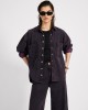 Oneteaspoon Daria Denim Shacket Black Pink Τζάκετ
