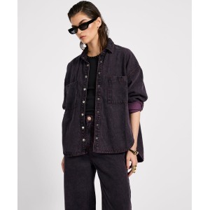 Oneteaspoon Daria Denim Shacket Black Pink Τζάκετ Oneteaspoon Daria Denim Shacket Black Pink Τζάκετ