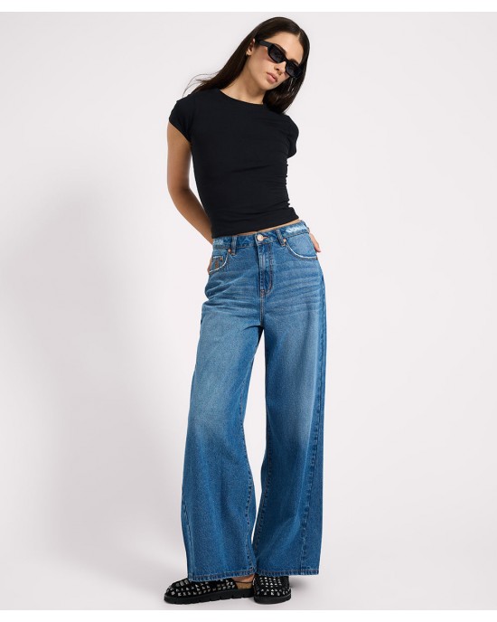 Oneteaspoon Love Machines High Waist Super Wide Leg Denim Jeans Pacifica Παντελόνι Oneteaspoon Love Machines High Waist Super Wide Leg Denim Jeans Pacifica Παντελόνι