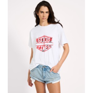 Oneteaspoon Good Times Boyfriend Tee White Μπλο΄υζα