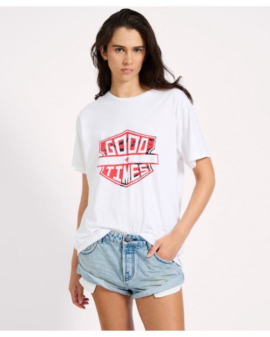 Oneteaspoon Good Times Boyfriend Tee White Μπλο΄υζα Oneteaspoon Good Times Boyfriend Tee White Μπλο΄υζα