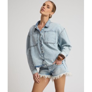 Oneteaspoon Bonitas Low Waist Denim Whisper Blue Σόρτς