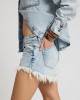 Oneteaspoon Bonitas Low Waist Denim Whisper Blue Σόρτς
