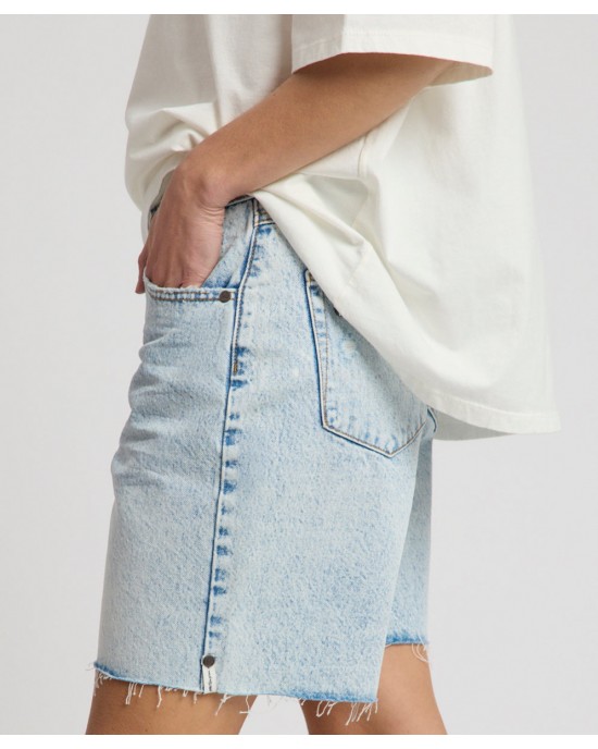 Oneteaspoon Jackson Mid Waist Wide Leg Whisper Blue Σόρτς