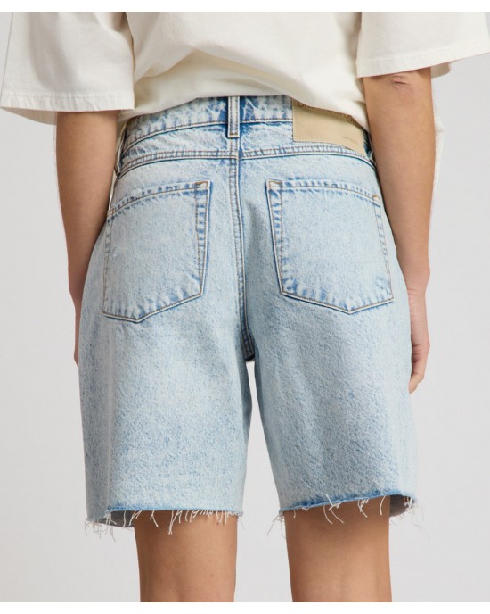 Oneteaspoon Jackson Mid Waist Wide Leg Whisper Blue Σόρτς