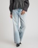 Oneteaspoon Jackson Mid Waist Wide Leg Denim Whisper Blue Παντελόνι