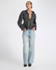 Oneteaspoon Jackson Mid Waist Wide Leg Denim Whisper Blue Παντελόνι