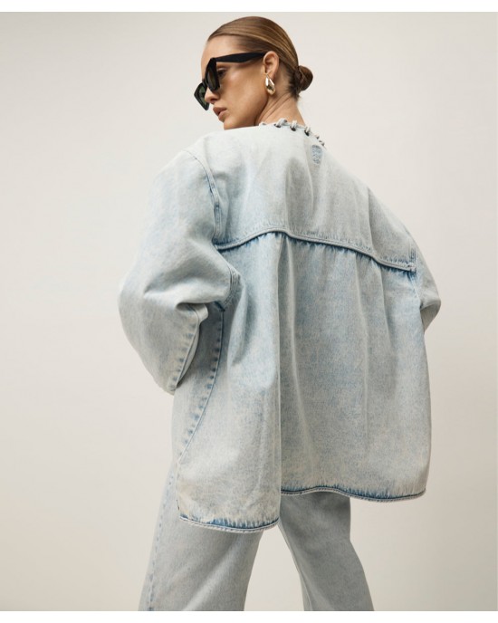 Oneteaspoon Ringleader Threaded Oversized Denim Beach Blue Τζάκετ