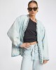 Oneteaspoon Ringleader Threaded Oversized Denim Beach Blue Τζάκετ