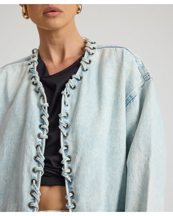 Oneteaspoon Ringleader Threaded Oversized Denim Beach Blue Τζάκετ