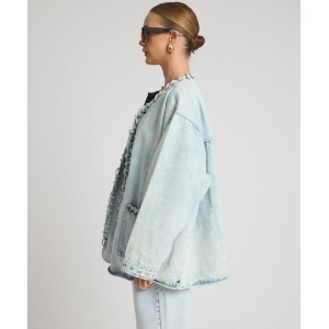 Oneteaspoon Ringleader Threaded Oversized Denim Beach Blue Τζάκετ