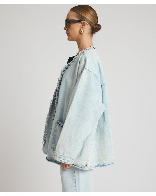 Oneteaspoon Ringleader Threaded Oversized Denim Beach Blue Τζάκετ