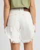 Oneteaspoon Frankies High Waist Long Length Denim White Beauty Σόρτς