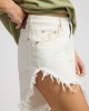 Oneteaspoon Frankies High Waist Long Length Denim White Beauty Σόρτς