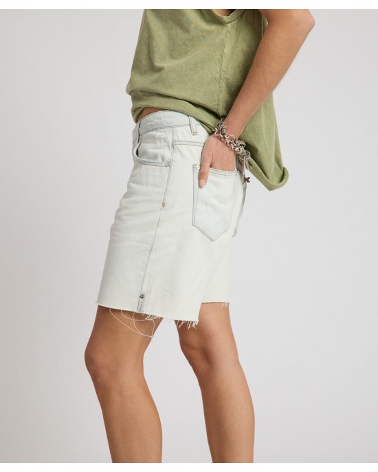 Oneteaspoon Jackson Mid Waist Wide Leg Arctic Blue Σόρτς