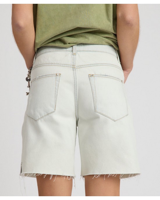 Oneteaspoon Jackson Mid Waist Wide Leg Arctic Blue Σόρτς